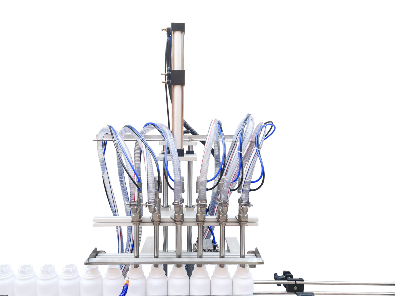 Filling, capping, labeling, heat shrink wire