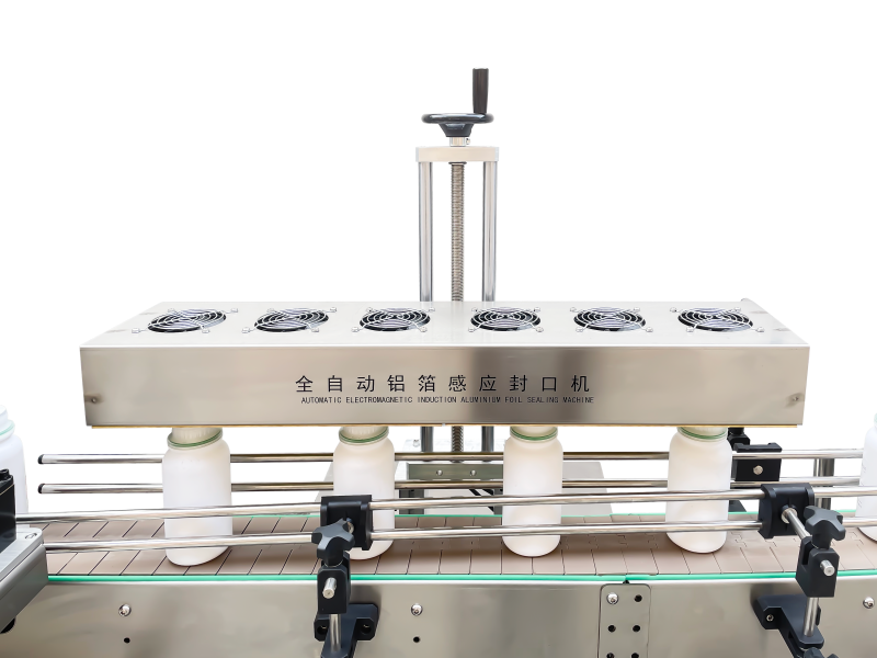 Filling, capping, labeling, heat shrink wire