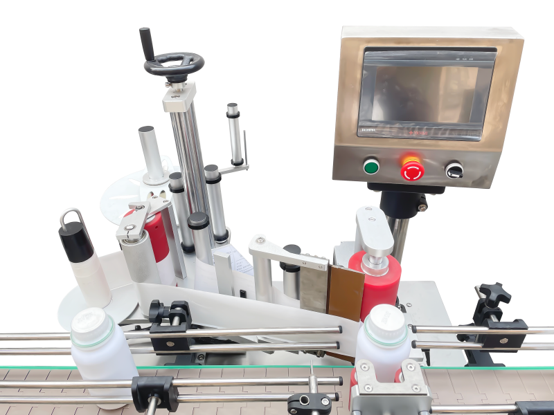 Filling, capping, labeling, heat shrink wire