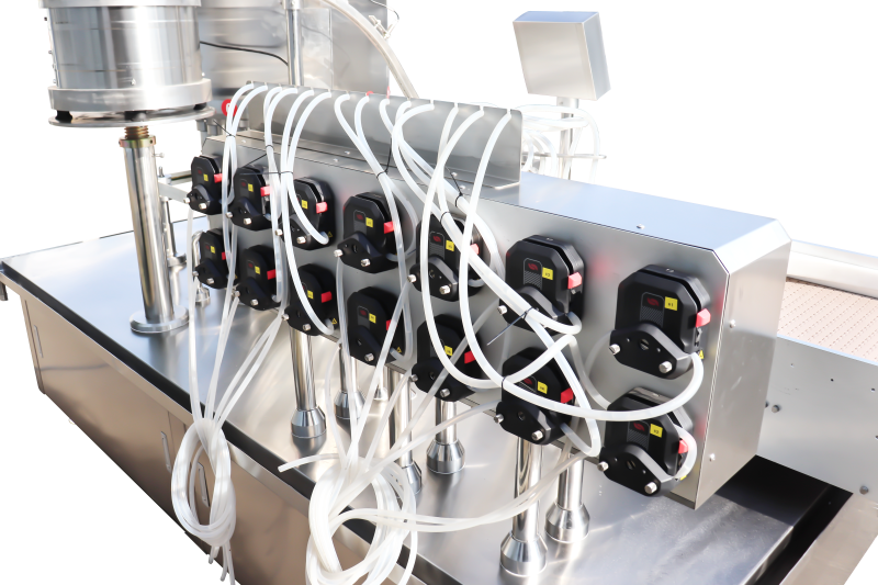 Fully automatic 14-head filling and lower cap 12-head screwing machine