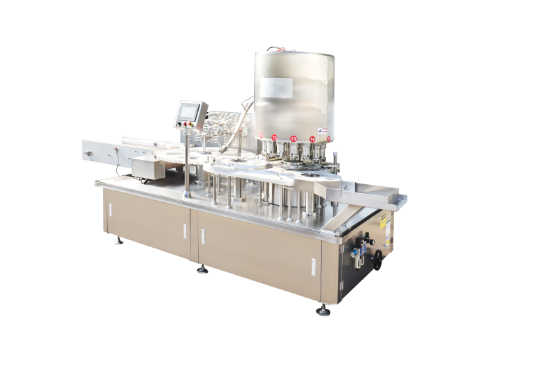 Fully automatic 14-head filling and lower cap 12-head screwing machine