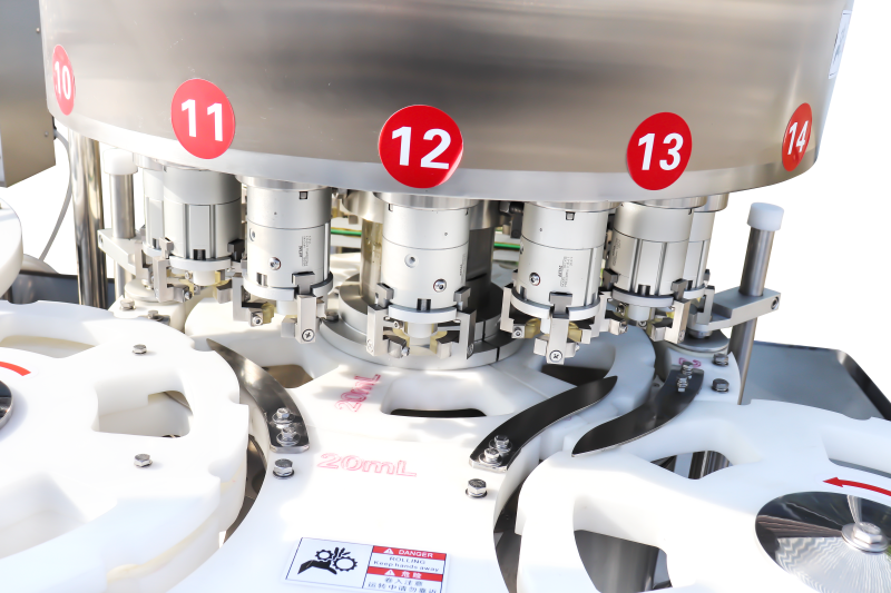 Fully automatic 14-head filling and lower cap 12-head screwing machine