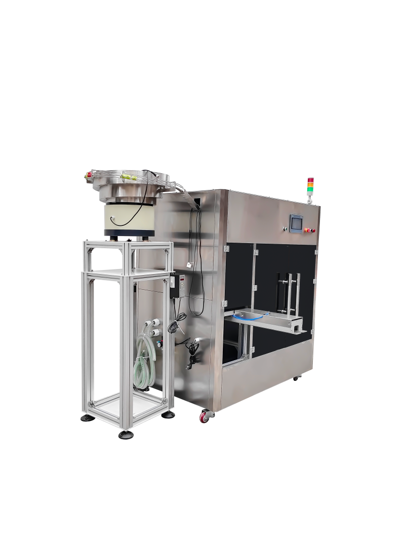 Self-standing bag double-head cabinet filling machine