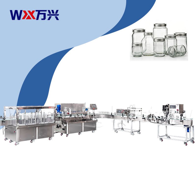 Brush washing bottle filling capping machine