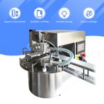 Small rotary disc stand-up pouch filling machine for soy milk, milk and mineral water with spout bag packaging machine - Image 3